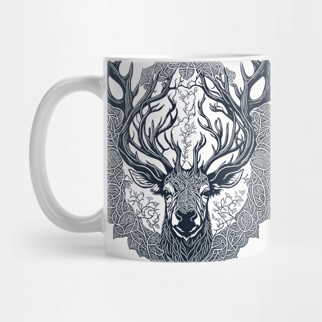 Deer Monochrome by Deniz Digital Ink